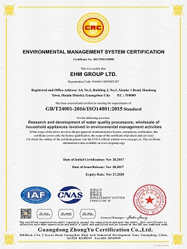ENVIRONMENTAL MANAGEMENT SYSTEM CERTIFICATION